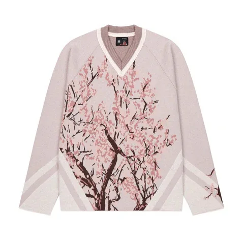 Y2k Harajuku Jacquard V-neck Knit Sweater Men And Women High Street Streetwear Fashion Vintage Loose Versatile Retro Sweater
Y2k Harajuku Jacquard V-neck Knit Sweater Men And Women High Street Streetwear Fashion Vintage Loose Versatile Retro Sweater