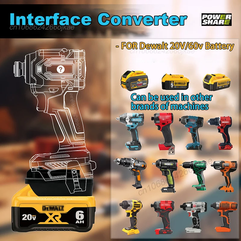 Power Tools Converter for Dewalt Battery Packs Can Use Other Mainstream Brands 20v Machine Throuh Dapater Reliable and Durable
Power Tools Converter for Dewalt Battery Packs Can Use Other Mainstream Brands 20v Machine Throuh Dapater Reliable and Durable