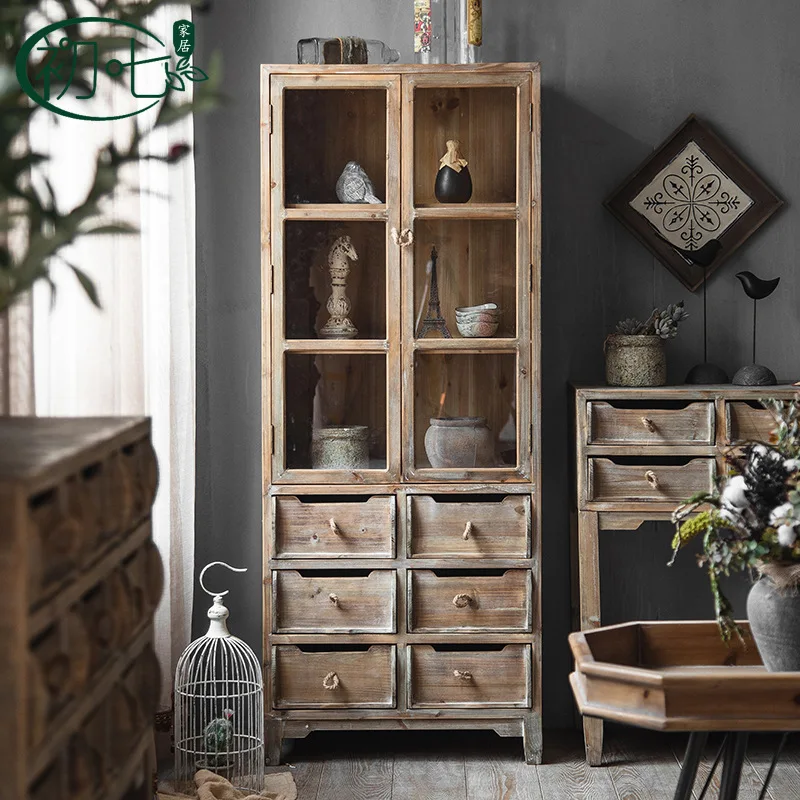 Simple retro solid wood dining side cabinet personalized living room kitchen storage cabinet creative bookcase bed
Simple retro solid wood dining side cabinet personalized living room kitchen storage cabinet creative bookcase bed