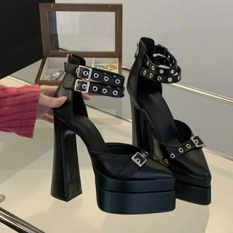 ALIDI SC Fashion Show Belt Buckle Sandals Summer Women's Pointed Super High Heels Waterproof Platform Single Shoe Size 35-42
ALIDI SC Fashion Show Belt Buckle Sandals Summer Women's Pointed Super High Heels Waterproof Platform Single Shoe Size 35-42
