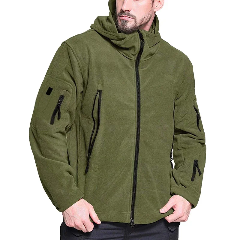 Men's Jacket Outdoor Military Multi-pocket Soft Shell Polar Fleece Men Windproof Warm Combat Hooded Tactical Coats Outerwear Men
Men's Jacket Outdoor Military Multi-pocket Soft Shell Polar Fleece Men Windproof Warm Combat Hooded Tactical Coats Outerwear Men