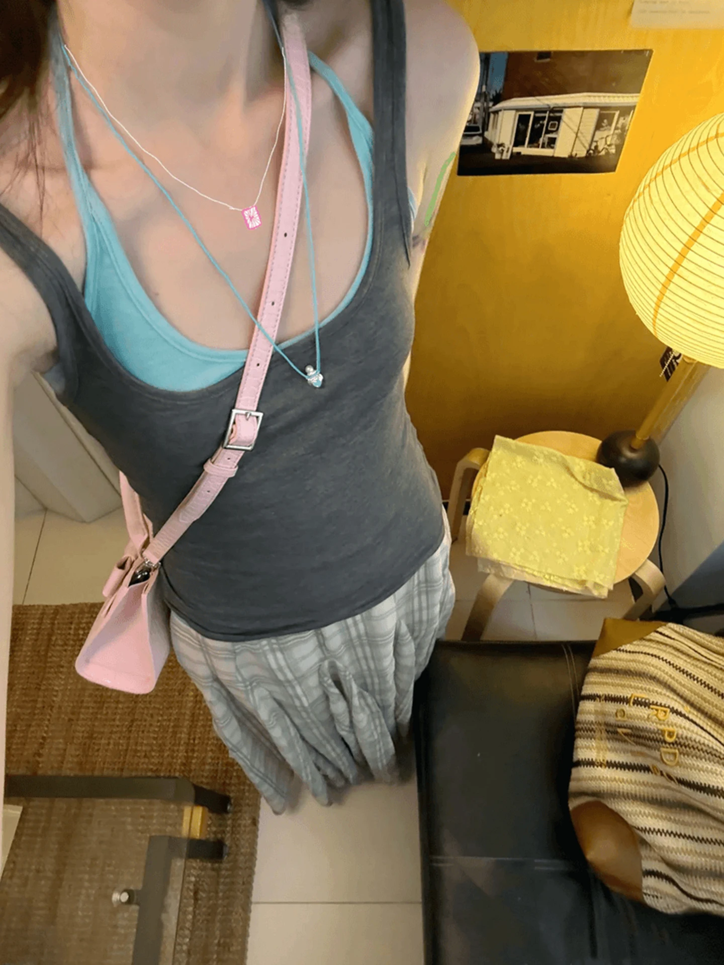 Fashionable Kumikumi Set Color Elegant Strap Vest Women Summer Plaid Slimming Midi Skirt Two Piece Set Adult Women
Fashionable Kumikumi Set Color Elegant Strap Vest Women Summer Plaid Slimming Midi Skirt Two Piece Set Adult Women