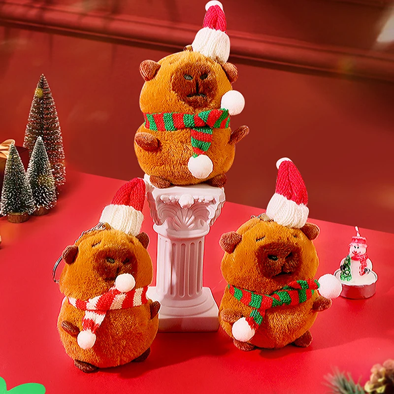 Cartoon Cute Christmas Woolen Hat Scarf Capybara Plush Doll Pendant Keychain Backpack Hangings Ornament
Cartoon Cute Christmas Woolen Hat Scarf Capybara Plush Doll Pendant Keychain Backpack Hangings Ornament
