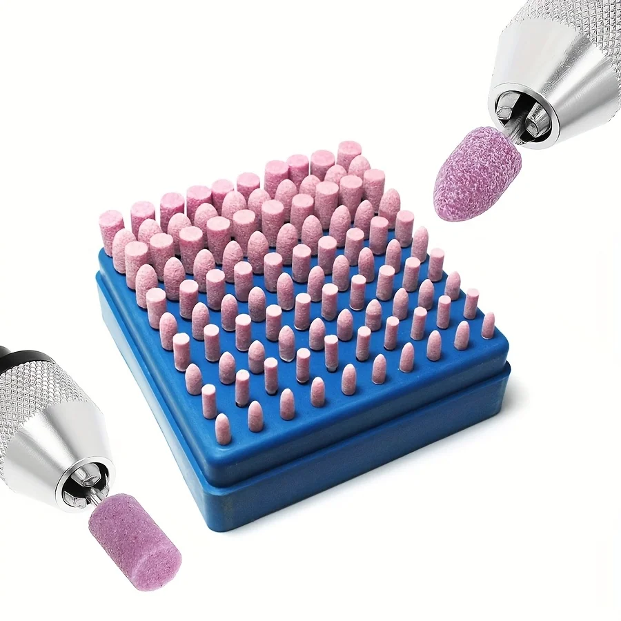 100Pcs 2.35mm/3mm Mounted Grinding Stones Set Two Shaped Five Sizes Abrasive Wheel Bits for Jewelry Metal DIY Rotary Tools
100Pcs 2.35mm/3mm Mounted Grinding Stones Set Two Shaped Five Sizes Abrasive Wheel Bits for Jewelry Metal DIY Rotary Tools