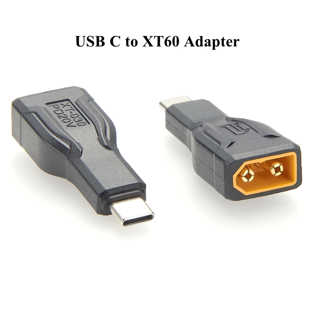 USB C to XT60 Adapter USB C Male to XT60 Male Fast Charging Connector 100W 20V/5A for Remote Control Aircraft Toy Cars FPV Drone
USB C to XT60 Adapter USB C Male to XT60 Male Fast Charging Connector 100W 20V/5A for Remote Control Aircraft Toy Cars FPV Drone