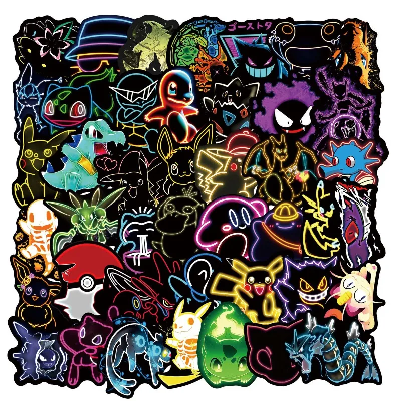 50Pcs Neon Pokemon Stickers Pikachu Charizard Eevee Waterproof Decals for Laptops Luggage Water Bottles Kids Toys Gift
50Pcs Neon Pokemon Stickers Pikachu Charizard Eevee Waterproof Decals for Laptops Luggage Water Bottles Kids Toys Gift