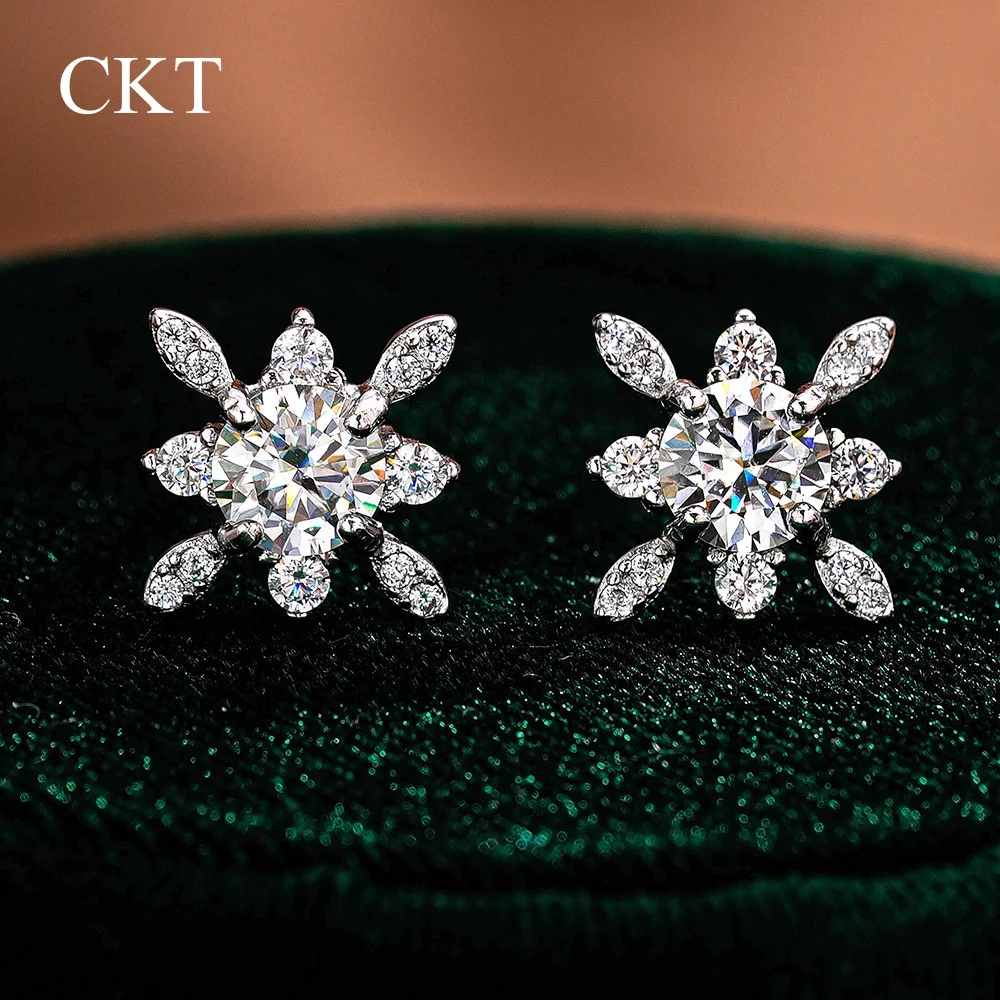 CKT 18k White Gold 0.5ct Anniversary Diamond Stud Earrings for Women Platinum Pt950 Romantic Gift Wedding Fine Jewelry
CKT 18k White Gold 0.5ct Anniversary Diamond Stud Earrings for Women Platinum Pt950 Romantic Gift Wedding Fine Jewelry