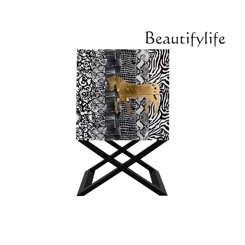 light luxury display cabinet against the wall, living room entrance cabinet, medieval painted dream horse dining side cabinet
light luxury display cabinet against the wall, living room entrance cabinet, medieval painted dream horse dining side cabinet