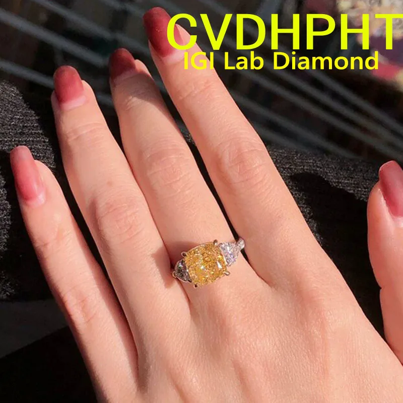 Real Au750 18k Gold Ring Lab Grown Yellow diamond 2 Ct Cushion Cut Ring Wedding &Engagement Rings
Real Au750 18k Gold Ring Lab Grown Yellow diamond 2 Ct Cushion Cut Ring Wedding &Engagement Rings