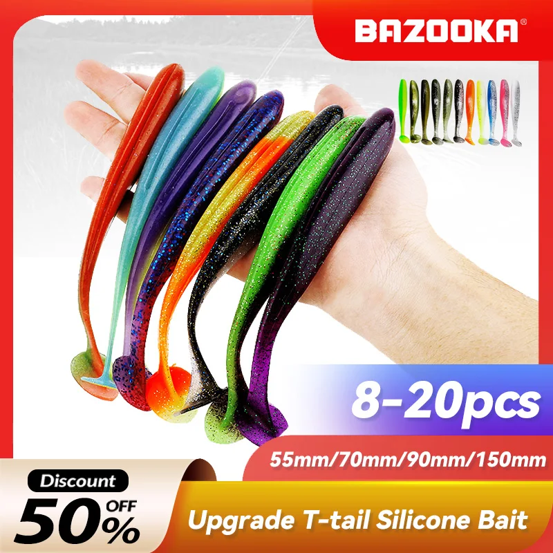 Bazooka 100mm 150mm Easy Shiner Shad Fishing Lures Shad Worm Silicone T Tail Soft Bait Wobbler Swimbait Pesca Pike Bass Winter
Bazooka 100mm 150mm Easy Shiner Shad Fishing Lures Shad Worm Silicone T Tail Soft Bait Wobbler Swimbait Pesca Pike Bass Winter