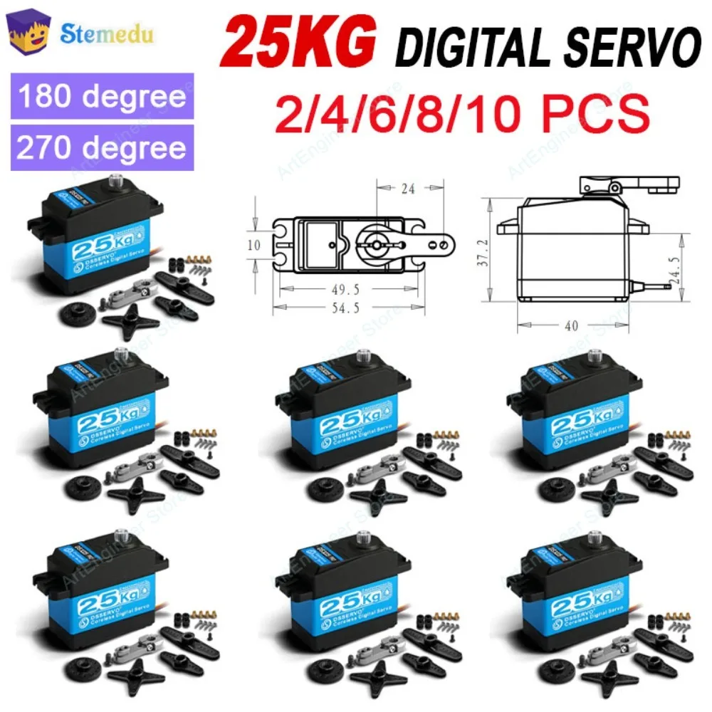 DS3225 PRO 25 кг цифровой сервопривод с высоким крутящим моментом, металлическая шестерня, водонепроницаемый двигатель без сердечника IP66, для радиоуправляемых автомобилей 1/8, 1/10, 1/12, 180 ° /270 ° Дополнительно
DS3225 PRO 25 кг цифровой сервопривод с высоким крутящим моментом, металлическая шестерня, водонепроницаемый двигатель без сердечника IP66, для радиоуправляемых автомобилей 1/8, 1/10, 1/12, 180 ° /270 ° Дополнительно