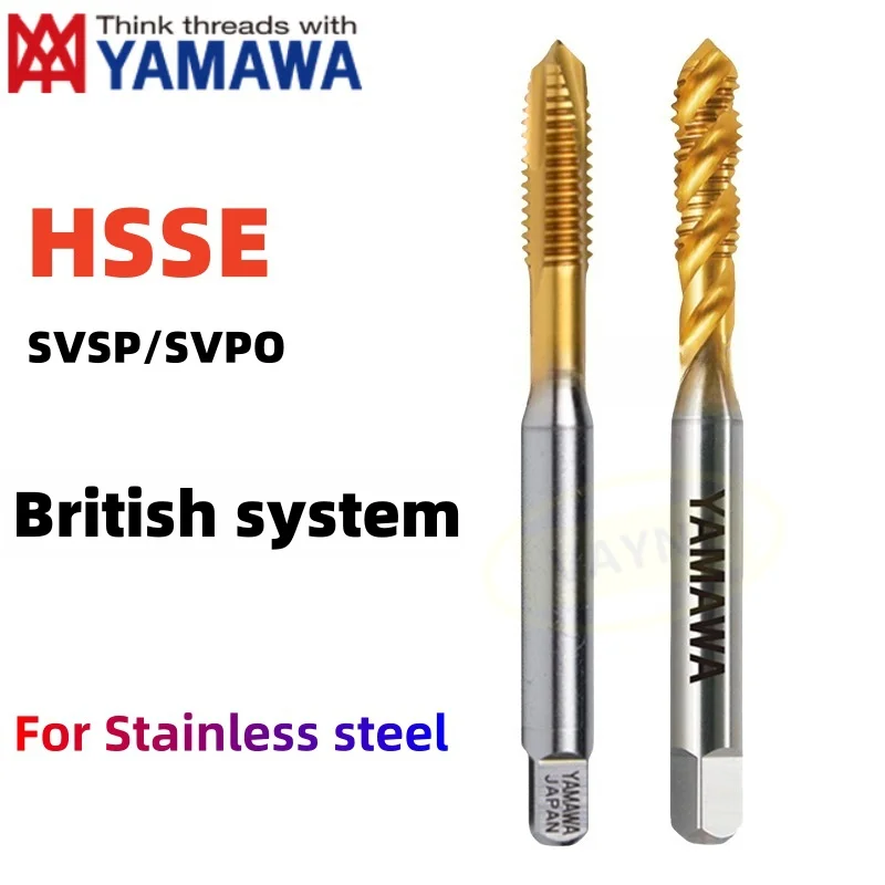 YAMAWA HSSE TIN Coated British Spiral Fluted Tap Pointed Tap BSW1/8 5/32 3/16 7/32 1/4 5/16 3/8 7/16 1/2 5/8 Screw Thread Taps
YAMAWA HSSE TIN Coated British Spiral Fluted Tap Pointed Tap BSW1/8 5/32 3/16 7/32 1/4 5/16 3/8 7/16 1/2 5/8 Screw Thread Taps
