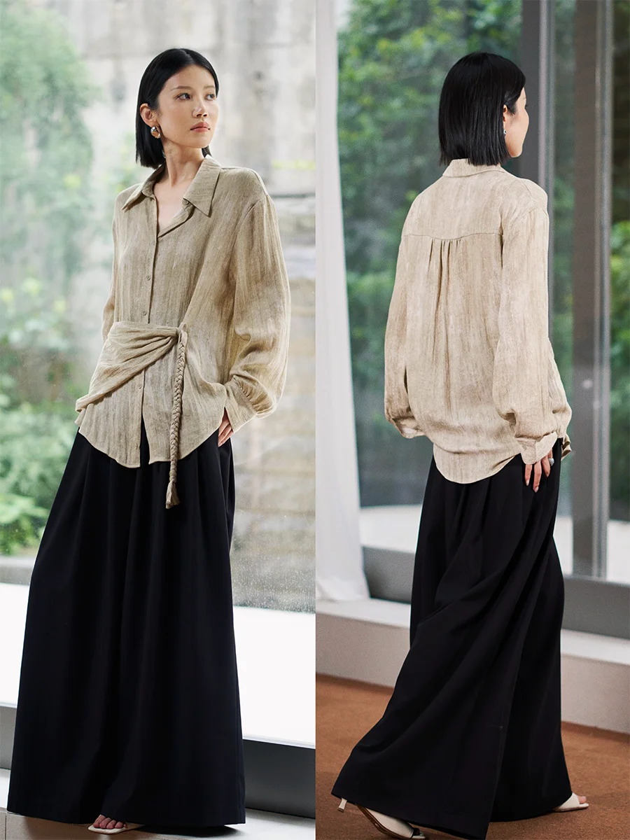 Natural Texture Loose Fit JessXu Long Sleeve Cotton Linen Blend Shirt Comfortable Breathable Commute Style Women's Shirt
Natural Texture Loose Fit JessXu Long Sleeve Cotton Linen Blend Shirt Comfortable Breathable Commute Style Women's Shirt