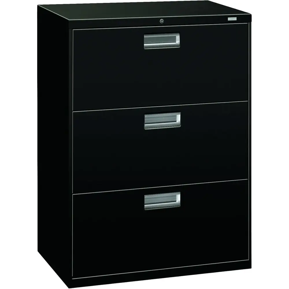 30 x 19.25 3-Drawer Lateral File Cabinet, Black
30 x 19.25 3-Drawer Lateral File Cabinet, Black