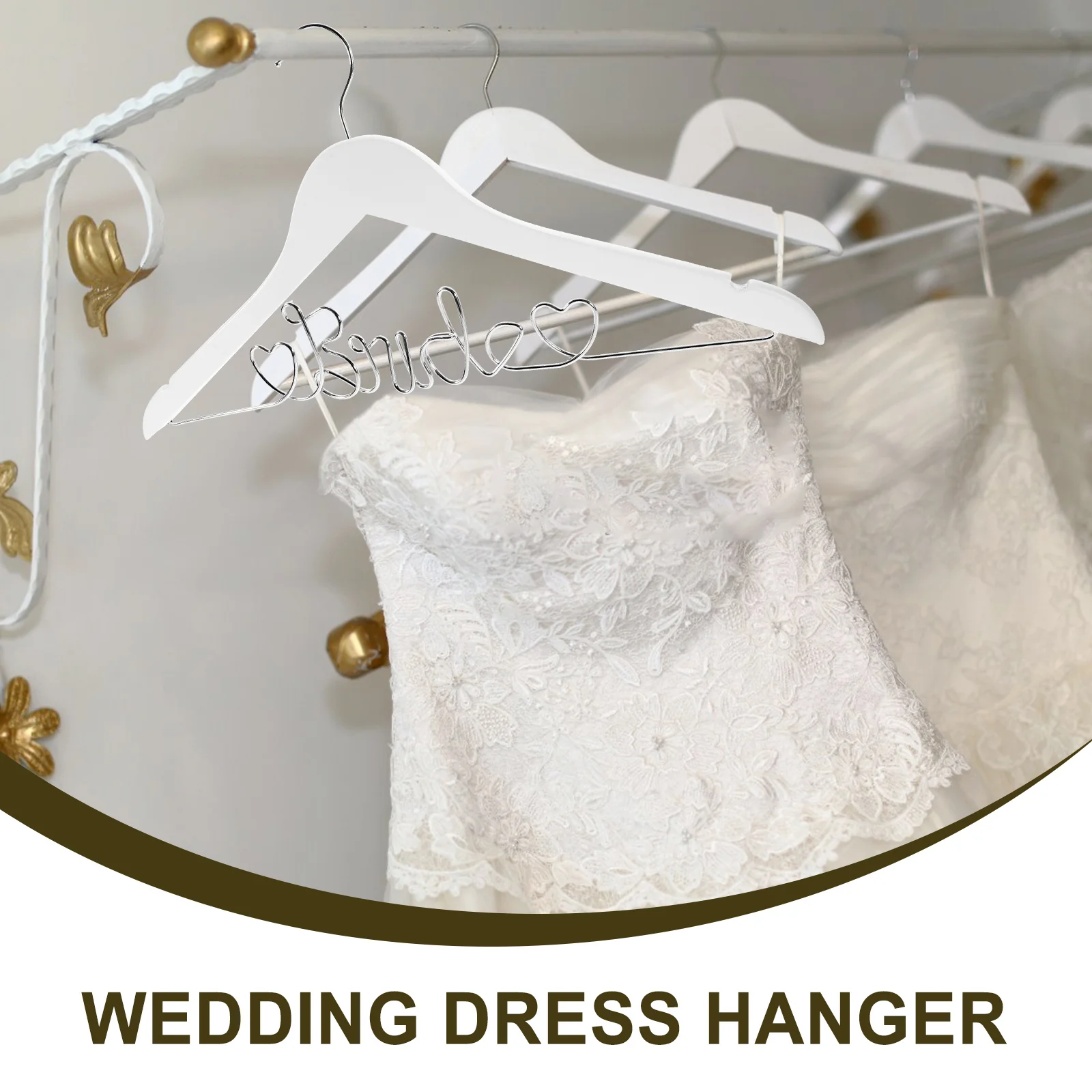 Wedding Dress Hanger Bride Wooden Wire Decorative Bridal Wedding Dress Holder Anti-Skid Hanger Wire Coat Hangers
Wedding Dress Hanger Bride Wooden Wire Decorative Bridal Wedding Dress Holder Anti-Skid Hanger Wire Coat Hangers