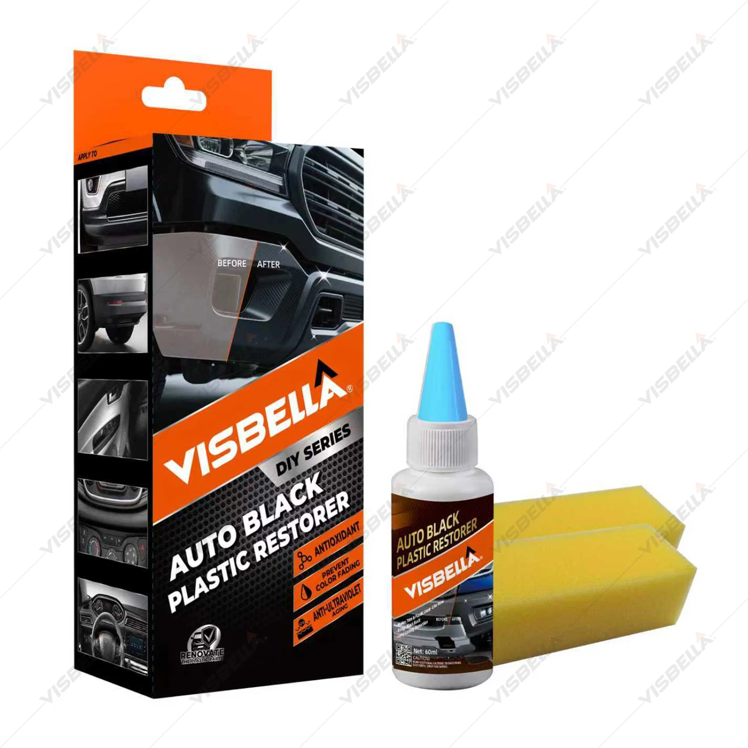 Plastic Restorer Coating to Restore Original Black Color for Car Trim Dashboard Center Consoles Door Panels UV Protection
Plastic Restorer Coating to Restore Original Black Color for Car Trim Dashboard Center Consoles Door Panels UV Protection