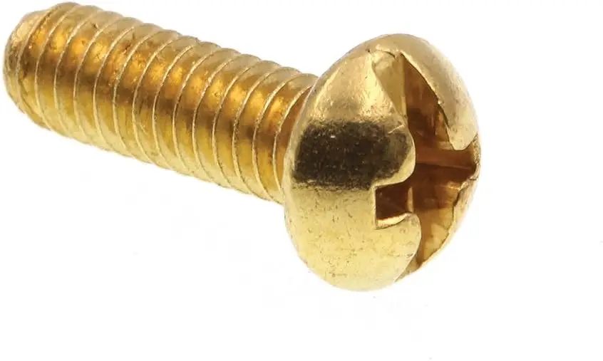 9003474 Machine Screw, Round Head, Slotted/Phillips Combo, #8-32 X 1/2 in, Solid Brass, Pack of 25
9003474 Machine Screw, Round Head, Slotted/Phillips Combo, #8-32 X 1/2 in, Solid Brass, Pack of 25