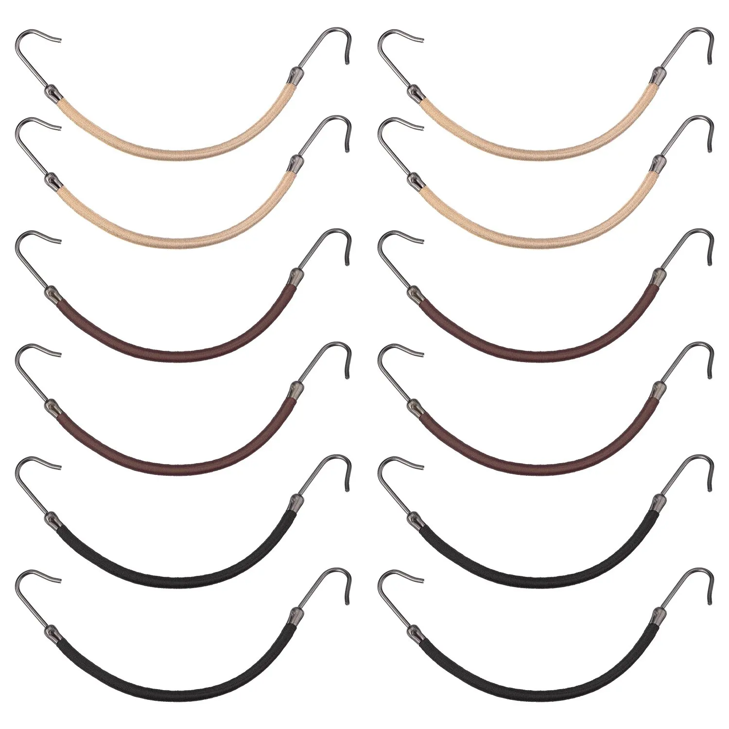 15Pcs Elastic Ponytail Holder Hooks for Thick Curly Long Hair - Black, Brown, Apricot
15Pcs Elastic Ponytail Holder Hooks for Thick Curly Long Hair - Black, Brown, Apricot