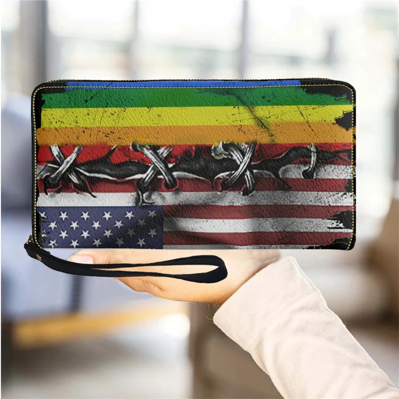 Women Wallet Luxury Designer LGBT Pride Flag Design Luxury Leather Female Purse Ladies Purses Casual Zipper Girls Card Holder
Women Wallet Luxury Designer LGBT Pride Flag Design Luxury Leather Female Purse Ladies Purses Casual Zipper Girls Card Holder