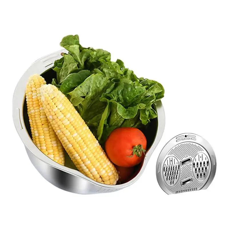 Fruit Washing Bowl With Strainer Multifunctional Stainless Steel Rice Cleaner Kitchen Utensils Gadgets for Rinsing Fruits Salad
Fruit Washing Bowl With Strainer Multifunctional Stainless Steel Rice Cleaner Kitchen Utensils Gadgets for Rinsing Fruits Salad