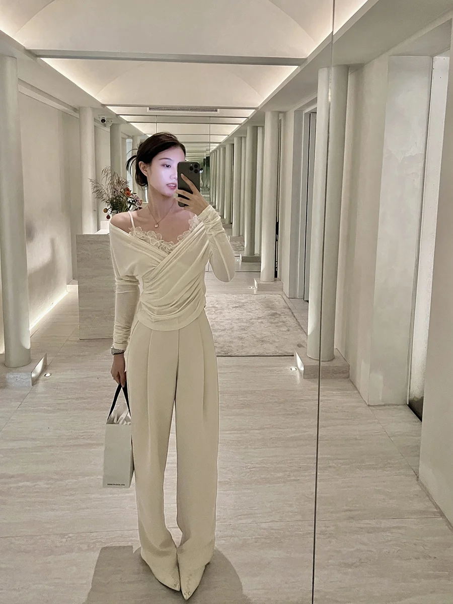 WizAann Slimming Straight Leg Suit Pants Women's Lazy Sle Casual Commute Wide Leg Long Trousers High Waist Long Pants
WizAann Slimming Straight Leg Suit Pants Women's Lazy Sle Casual Commute Wide Leg Long Trousers High Waist Long Pants