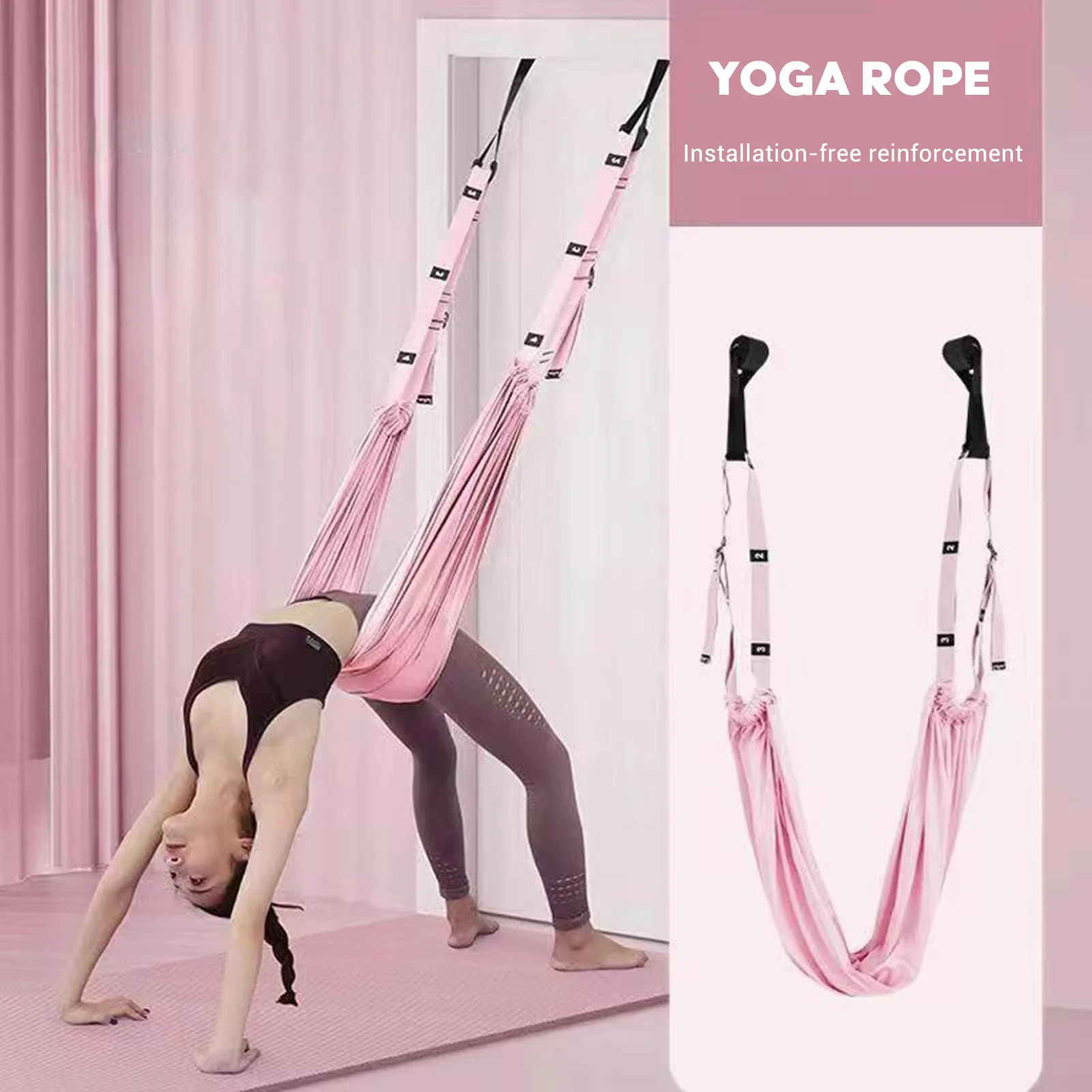 Adjustable Aerial Yoga Strap Pull Rope Elastic Stretch Door Hanging Yoga Belts Woman Hammock Stretch Leg Splits Trainer Gym Belt
Adjustable Aerial Yoga Strap Pull Rope Elastic Stretch Door Hanging Yoga Belts Woman Hammock Stretch Leg Splits Trainer Gym Belt