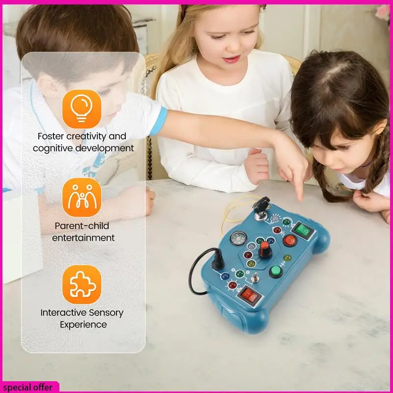 A65Z NEW Busy Board Sensory Toys Cartoon With LED Light Switch Control Board Travel Activities Children Game
A65Z NEW Busy Board Sensory Toys Cartoon With LED Light Switch Control Board Travel Activities Children Game