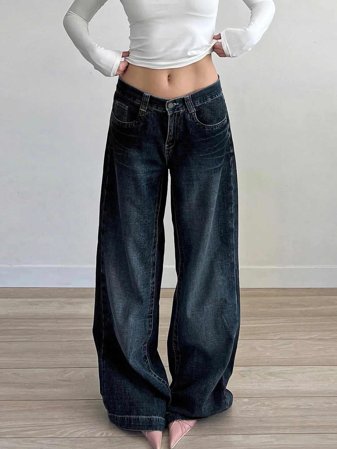 Low Waist Cuffed Jeans Women's Casual Straight Leg Loose Fit Slimming Long Trousers Versatile Washed Denim Pants for Daily Co...
Low Waist Cuffed Jeans Women's Casual Straight Leg Loose Fit Slimming Long Trousers Versatile Washed Denim Pants for Daily Co...