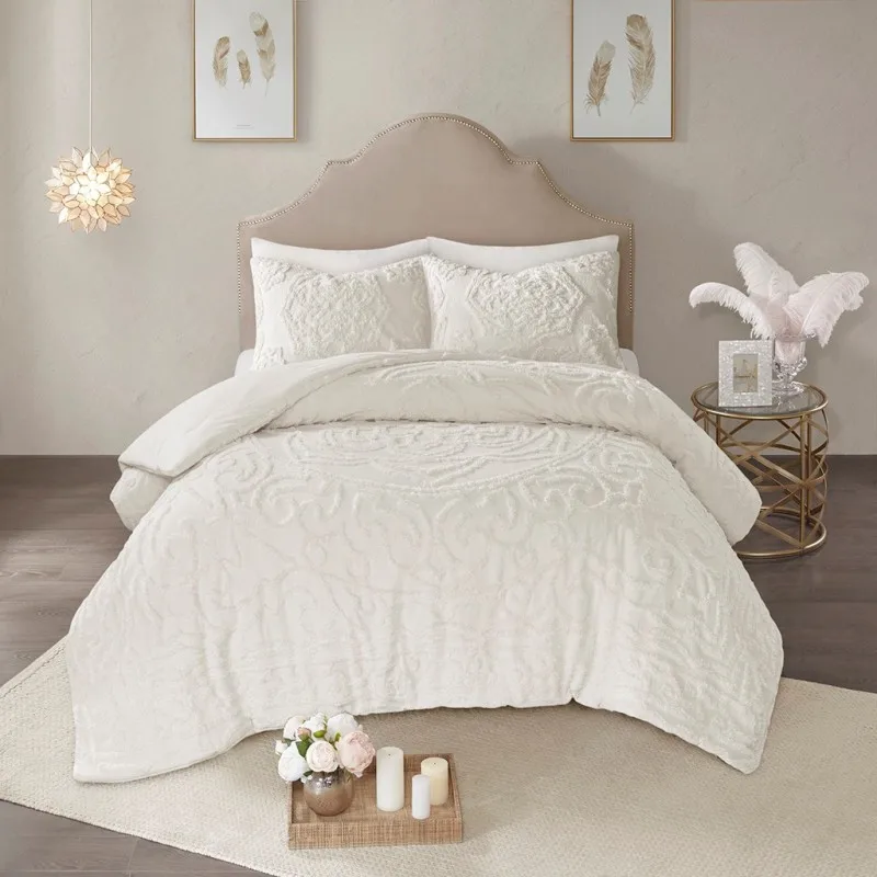 2 Piece Cotton Chenille Comforter Set Off-White Twin/Twin XL
2 Piece Cotton Chenille Comforter Set Off-White Twin/Twin XL