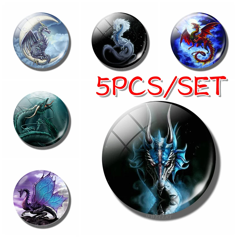 5PCS Round Glass Cabochons Pendant Settings Diy Dragon Pattern Glass Flatback Fit 12/16/20/25/30MM Jewelry Finding Accessories
5PCS Round Glass Cabochons Pendant Settings Diy Dragon Pattern Glass Flatback Fit 12/16/20/25/30MM Jewelry Finding Accessories