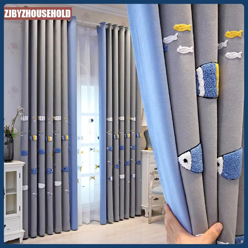 Curtian для гостиной, столовой, спальни, детской комнаты, мультяшная вышивка для мальчиков и девочек, простая вышивка рыбой, настройка
Curtian для гостиной, столовой, спальни, детской комнаты, мультяшная вышивка для мальчиков и девочек, простая вышивка рыбой, настройка