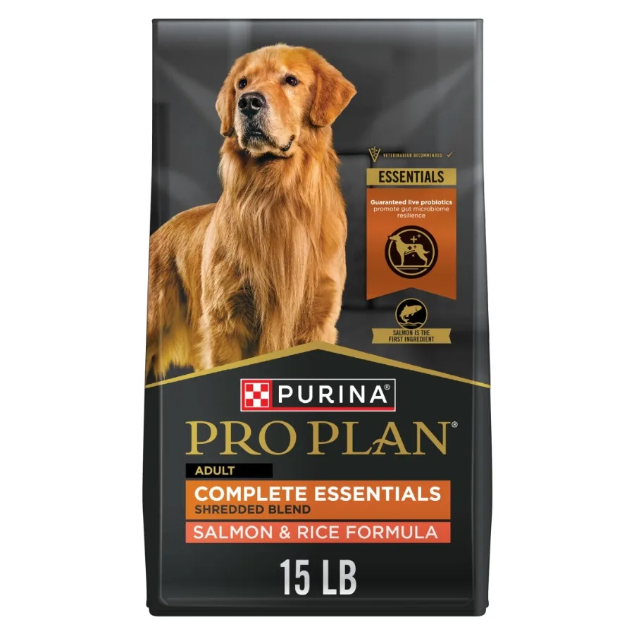 Complete Essentials Shredded Blend Salmon and Rice Dry Dog Food Formula with Probiotics for Dogs, 15 lb Bag
Complete Essentials Shredded Blend Salmon and Rice Dry Dog Food Formula with Probiotics for Dogs, 15 lb Bag