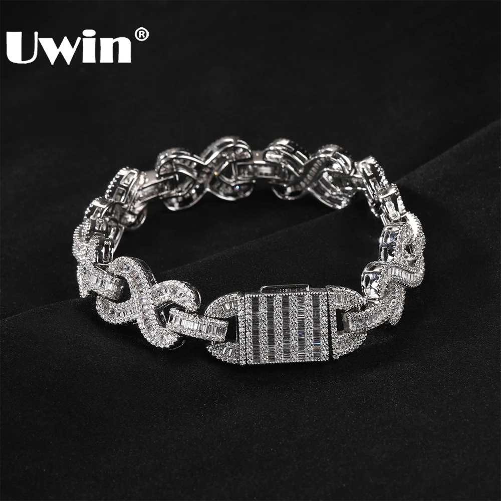 UWIN Baguettecz Infinity Cuban Chain Bracelets for Men 14mm 8 Shape Chains Necklaces Cubic Zirconia Fashion Jewelry
UWIN Baguettecz Infinity Cuban Chain Bracelets for Men 14mm 8 Shape Chains Necklaces Cubic Zirconia Fashion Jewelry