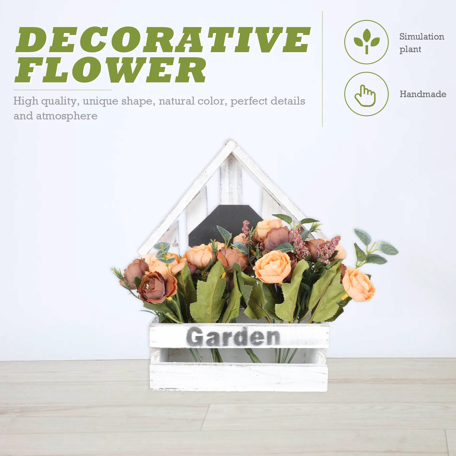 Fake Simulated Rose Wall Hanging Decoration Rustic Wooden -shaped Flower Plastic Plant Pendant
Fake Simulated Rose Wall Hanging Decoration Rustic Wooden -shaped Flower Plastic Plant Pendant