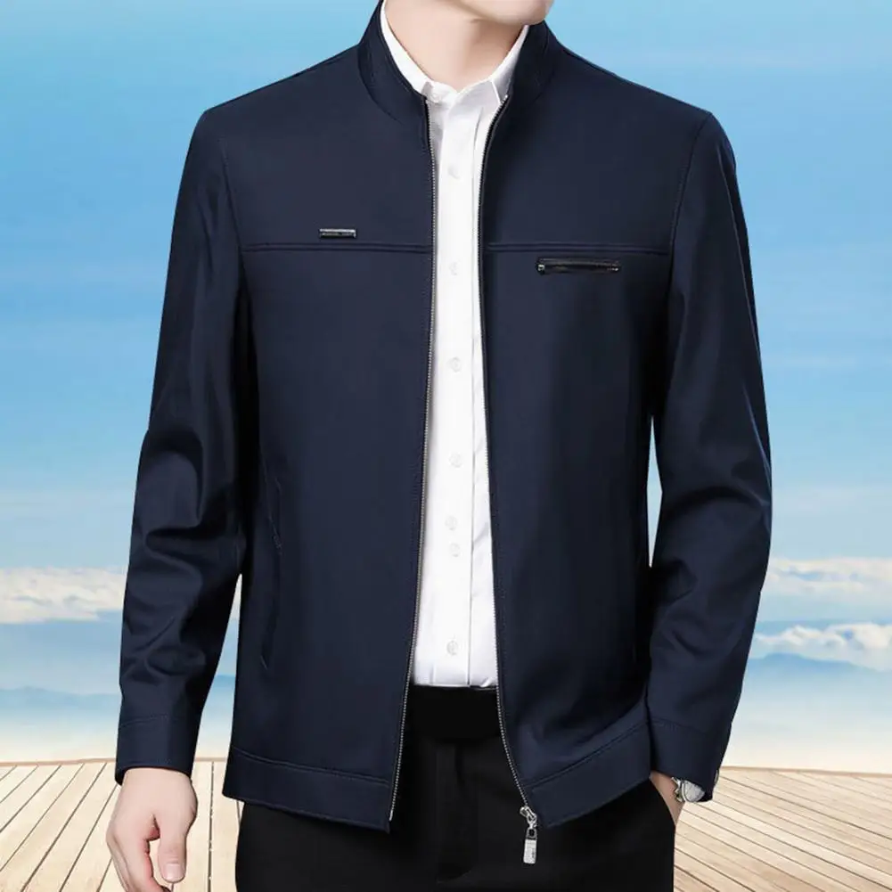 Men Thermal Jacket Men Outerwear Mid-aged Father Jacket Stylish Stand Collar Coat with Smooth Zipper Closure Business for Warmth
Men Thermal Jacket Men Outerwear Mid-aged Father Jacket Stylish Stand Collar Coat with Smooth Zipper Closure Business for Warmth
