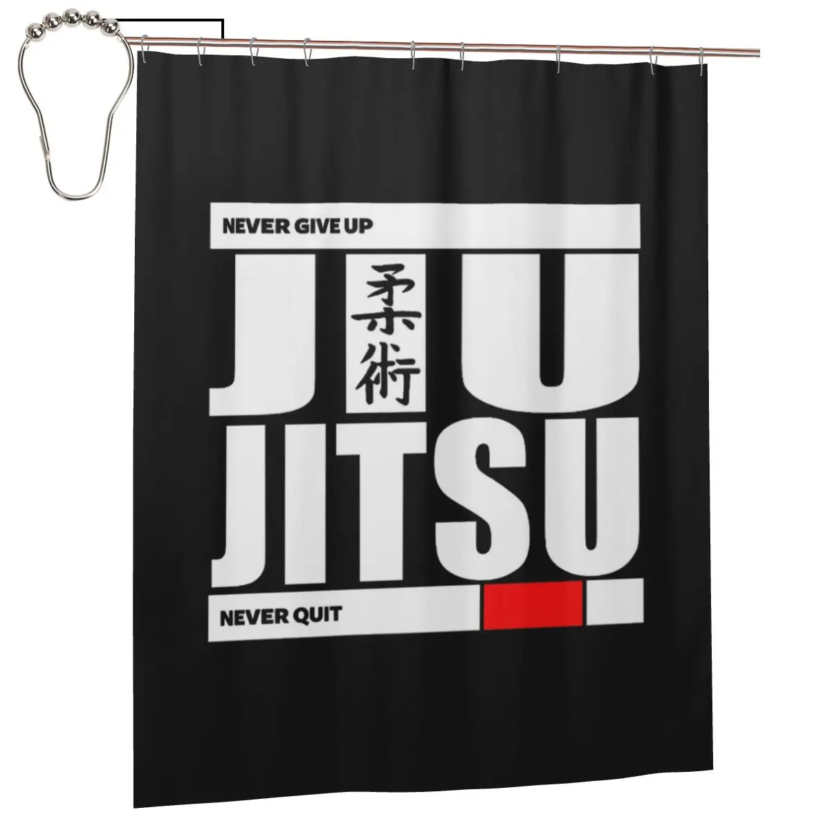 Jiu Jitsu - Never Give Up Never Quit Shower Curtain Bathroom Polyester Waterproof Bath Curtains with Hooks
Jiu Jitsu - Never Give Up Never Quit Shower Curtain Bathroom Polyester Waterproof Bath Curtains with Hooks