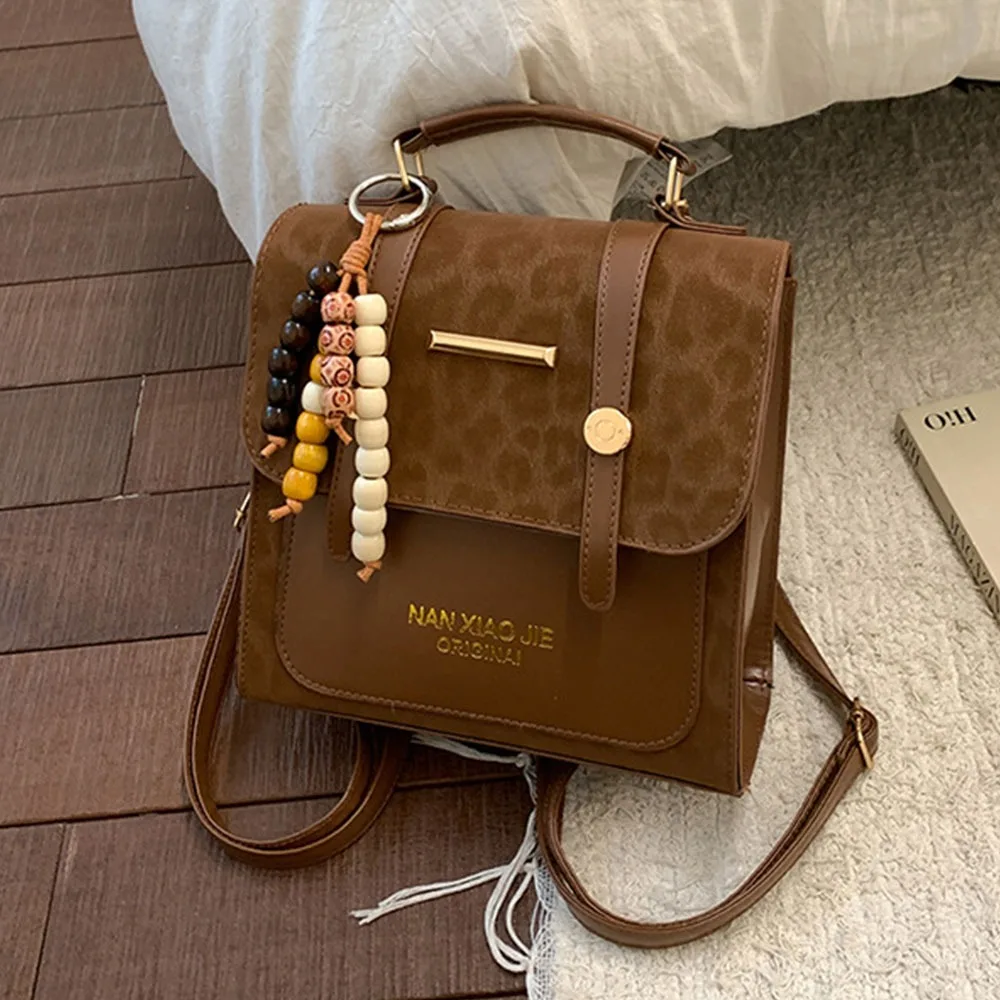 Trendy Multi-Functional Women's Backpack Double Shoulder Leopard Print Handbag Commuting Bags
Trendy Multi-Functional Women's Backpack Double Shoulder Leopard Print Handbag Commuting Bags