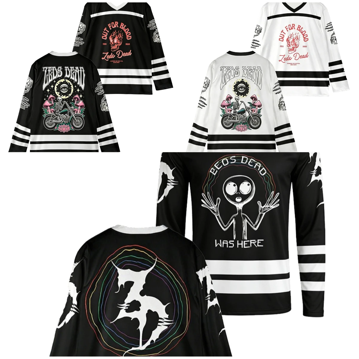 Zeds Dead Blood Skull Print Hockey Jersey 2026 Music Festival V-Neck Long Sleeve Loose Top Shirts Women Men Athletic T-shirt
Zeds Dead Blood Skull Print Hockey Jersey 2026 Music Festival V-Neck Long Sleeve Loose Top Shirts Women Men Athletic T-shirt