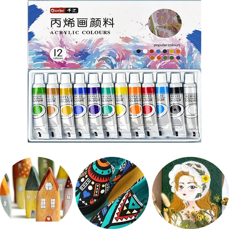 12/24/36 Colors Acrylic Pigment Set Single 12ml Beginner Children's Painting Waterproof Art Creation Stationery
12/24/36 Colors Acrylic Pigment Set Single 12ml Beginner Children's Painting Waterproof Art Creation Stationery