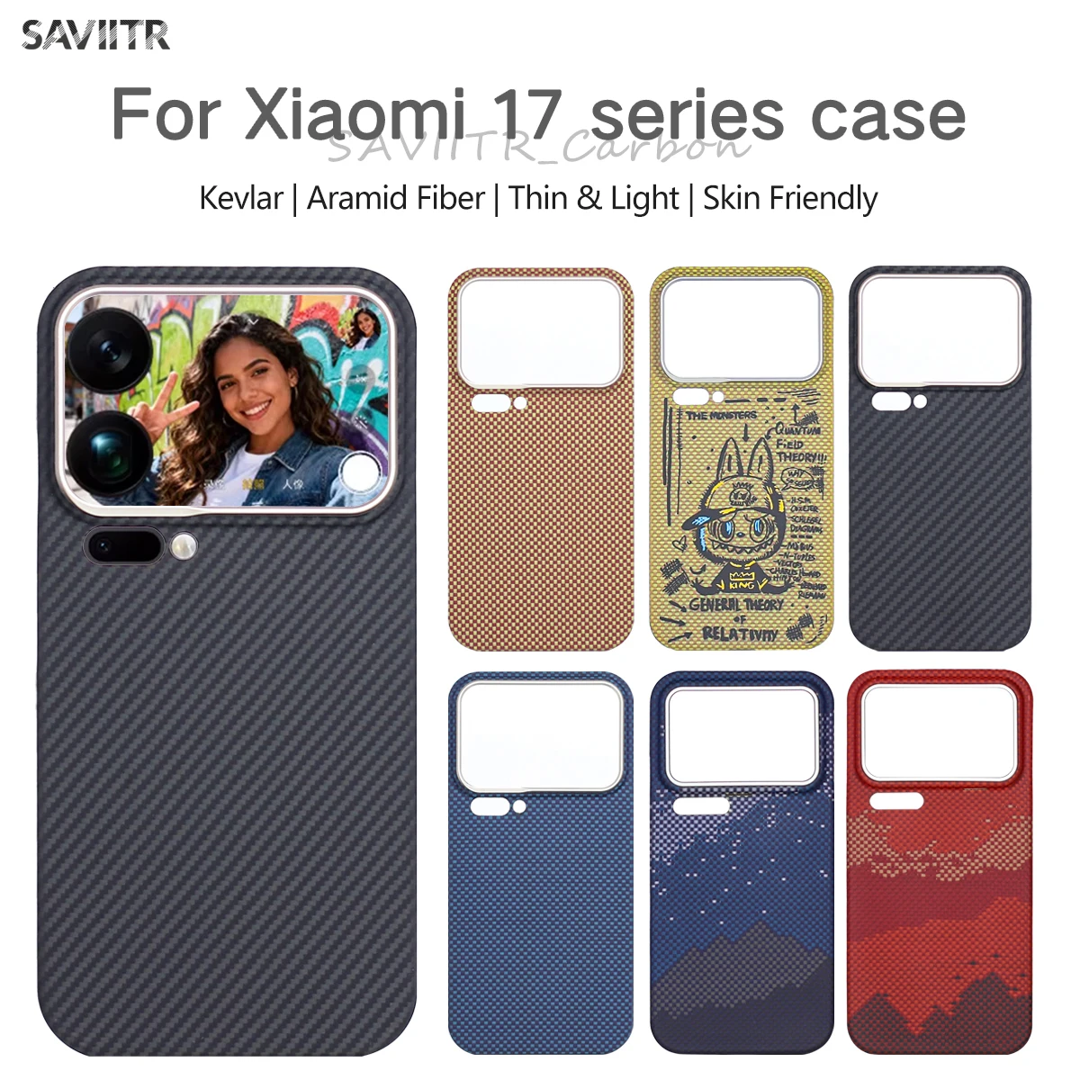 Чехол SAVIITR из настоящего углеродного волокна для Xiaomi 17 17Pro 17 Pro Max, защитный чехол из арамидного волокна для Xiaomi 17pro, магнитный чехол
Чехол SAVIITR из настоящего углеродного волокна для Xiaomi 17 17Pro 17 Pro Max, защитный чехол из арамидного волокна для Xiaomi 17pro, магнитный чехол