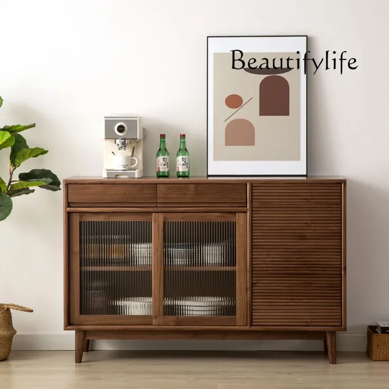 Black Walnut Wood Sideboard Cabinet Nordic Solid Wood Chinese Wine Cabinet Living Room Storage Storage Glass Low Cabinet
Black Walnut Wood Sideboard Cabinet Nordic Solid Wood Chinese Wine Cabinet Living Room Storage Storage Glass Low Cabinet