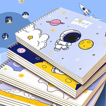 두꺼운 A4 코일 스케치북 드로잉 휴대용 빈 그림, 다기능 A4 수채화 스케치북 백서, 세트당 4 개