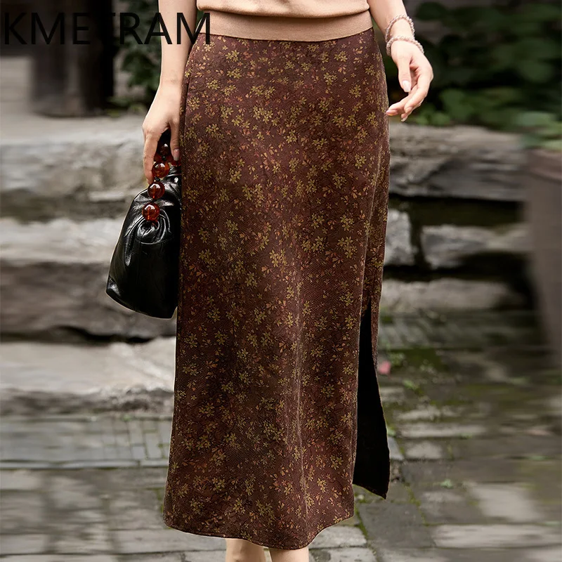 KMETRAM 23MM 91.8% Mulberry Silk Women's Skirts Xiangyun Sha Printed Long Skirt Summer Straight Skirt 2026 Woman Clothes faldas
KMETRAM 23MM 91.8% Mulberry Silk Women's Skirts Xiangyun Sha Printed Long Skirt Summer Straight Skirt 2026 Woman Clothes faldas