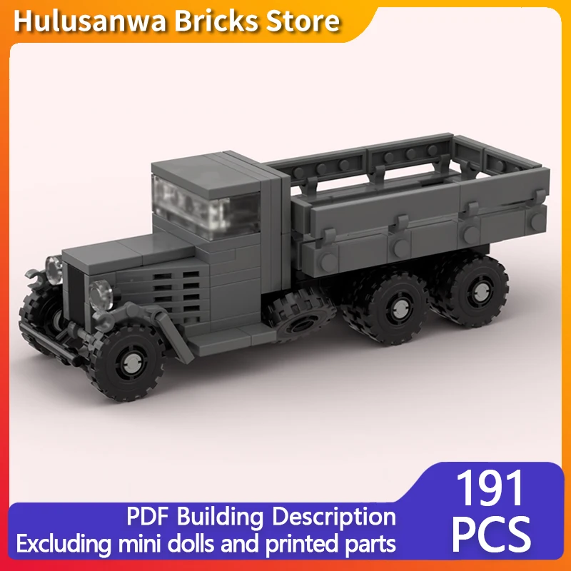 ZIS-6 WW2 Military Truck Model MOC Building Bricks War Equipment Modular Technology Gifts Holiday Assemble Children Toys Suit
ZIS-6 WW2 Military Truck Model MOC Building Bricks War Equipment Modular Technology Gifts Holiday Assemble Children Toys Suit