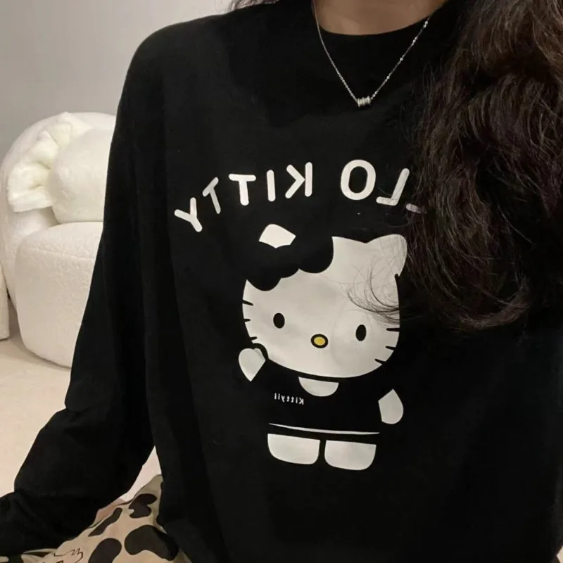 Sanrio Hello Kitty Trendy Versatile Pure Cotton Long Sleeve T-shirt Women Autumn New Casual Top Japanese Style Loose Simple Tees
Sanrio Hello Kitty Trendy Versatile Pure Cotton Long Sleeve T-shirt Women Autumn New Casual Top Japanese Style Loose Simple Tees