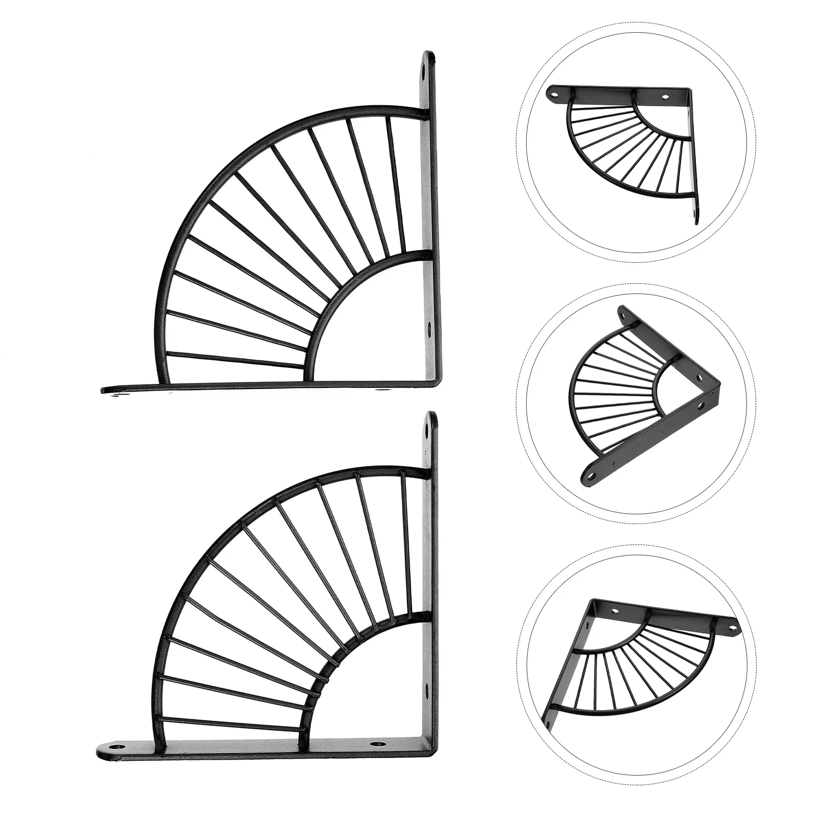 2pcs Mounted Shelf Brackets Iron L Shape Shelving Support Brackets Fan Shaped Wall Rack Holder Durable Wall Shelf Accessories
2pcs Mounted Shelf Brackets Iron L Shape Shelving Support Brackets Fan Shaped Wall Rack Holder Durable Wall Shelf Accessories