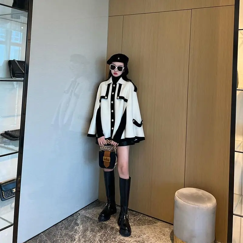 Французская накидка из искусственной шерсти, женское новое свободное короткое пальто, модное женское пальто для отдыха на весну и осень E12810
Французская накидка из искусственной шерсти, женское новое свободное короткое пальто, модное женское пальто для отдыха на весну и осень E12810