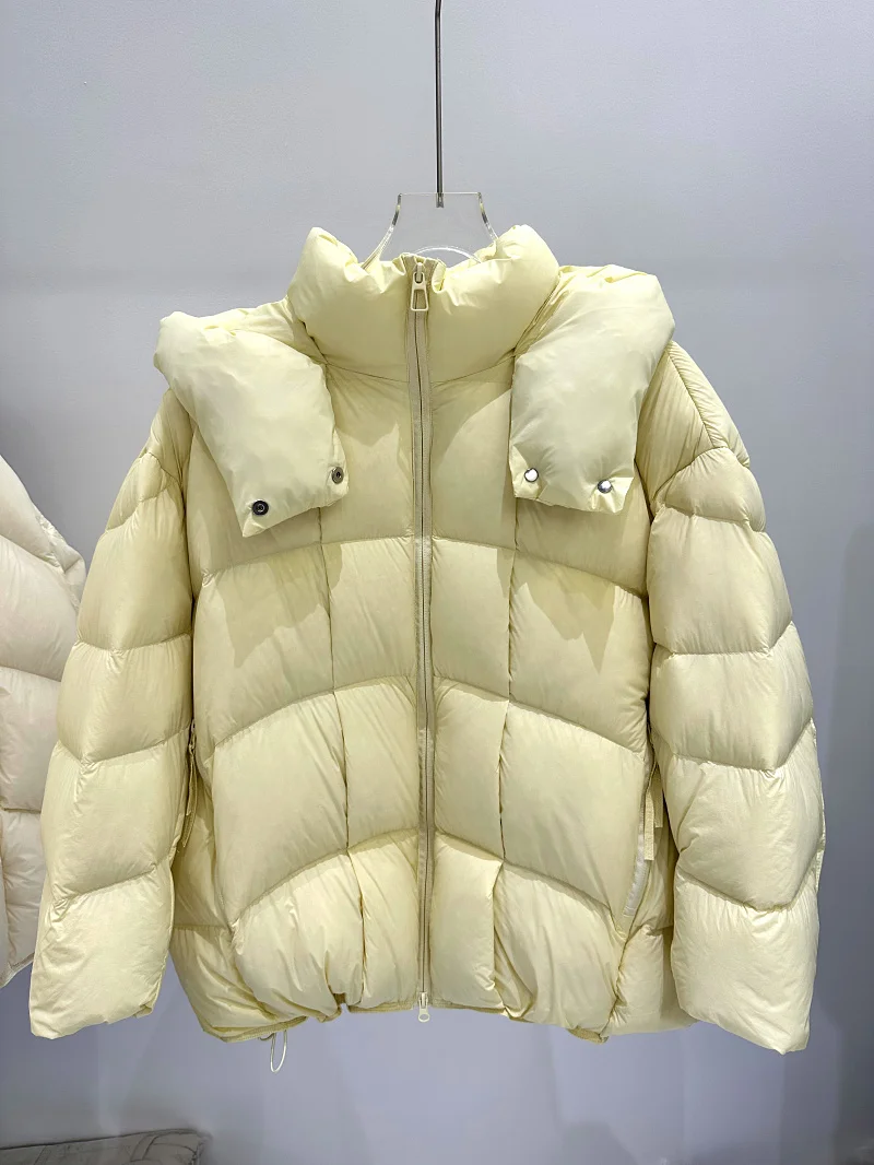 Женская утепленная куртка-пуховик с 90% пуха, зимняя повседневная свободная куртка-пуховик, универсальная верхняя одежда с капюшоном
Женская утепленная куртка-пуховик с 90% пуха, зимняя повседневная свободная куртка-пуховик, универсальная верхняя одежда с капюшоном