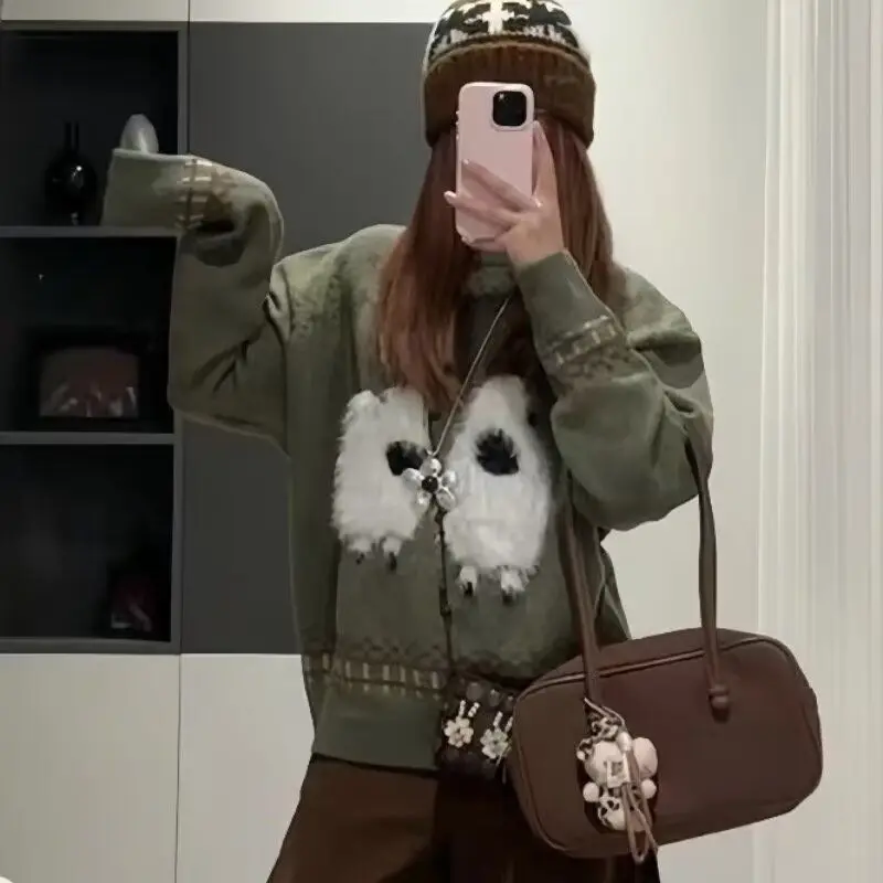 Вязаный свободный женский свитер Lolita в винтажном стиле, осенне-зимний, новый, повседневный, теплый топ
Вязаный свободный женский свитер Lolita в винтажном стиле, осенне-зимний, новый, повседневный, теплый топ