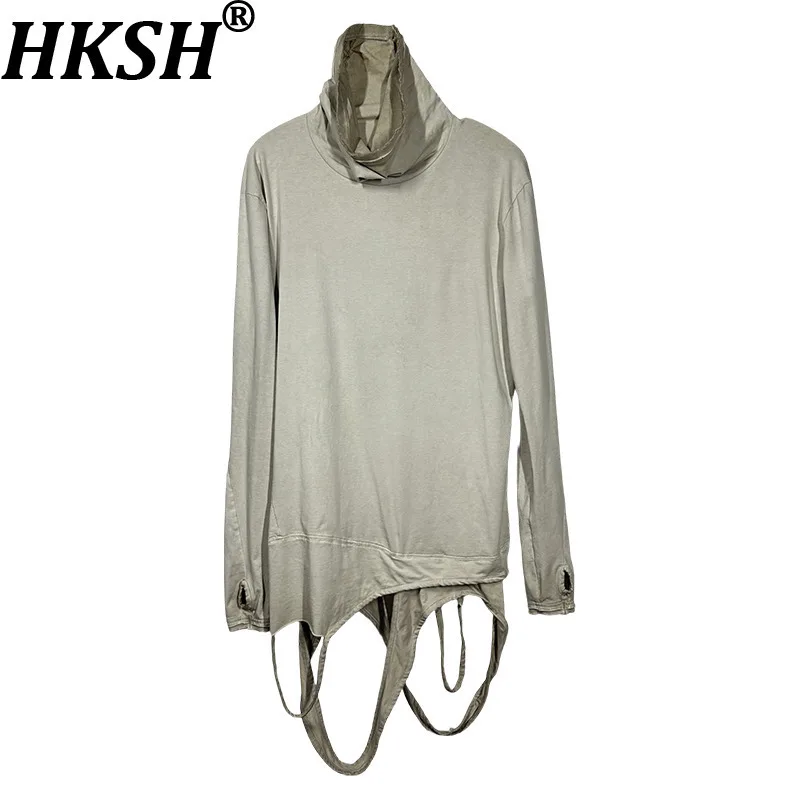 HKSH Spring Autumn New Man Desert Waste Land Asymmetric Hem Long Sleeve T-shirt Turtleneck Face-Covering Distressed Tops HK14149
HKSH Spring Autumn New Man Desert Waste Land Asymmetric Hem Long Sleeve T-shirt Turtleneck Face-Covering Distressed Tops HK14149